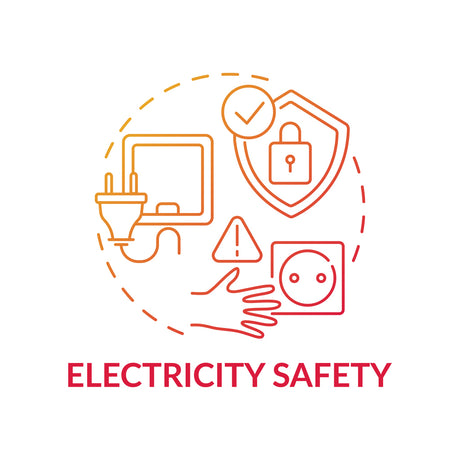 electrical safety with plug and lock clipart