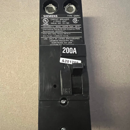 Siemens QN2200RH - 200 Amp Circuit Breaker