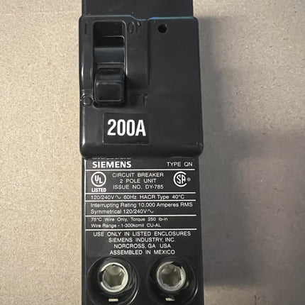 Siemens QN2200 - 200 Amp Circuit Breaker