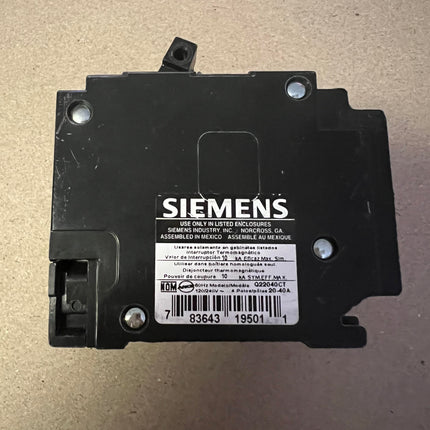 Siemens Q22040CT - 20 and 40 Amp Triplex Circuit Breaker