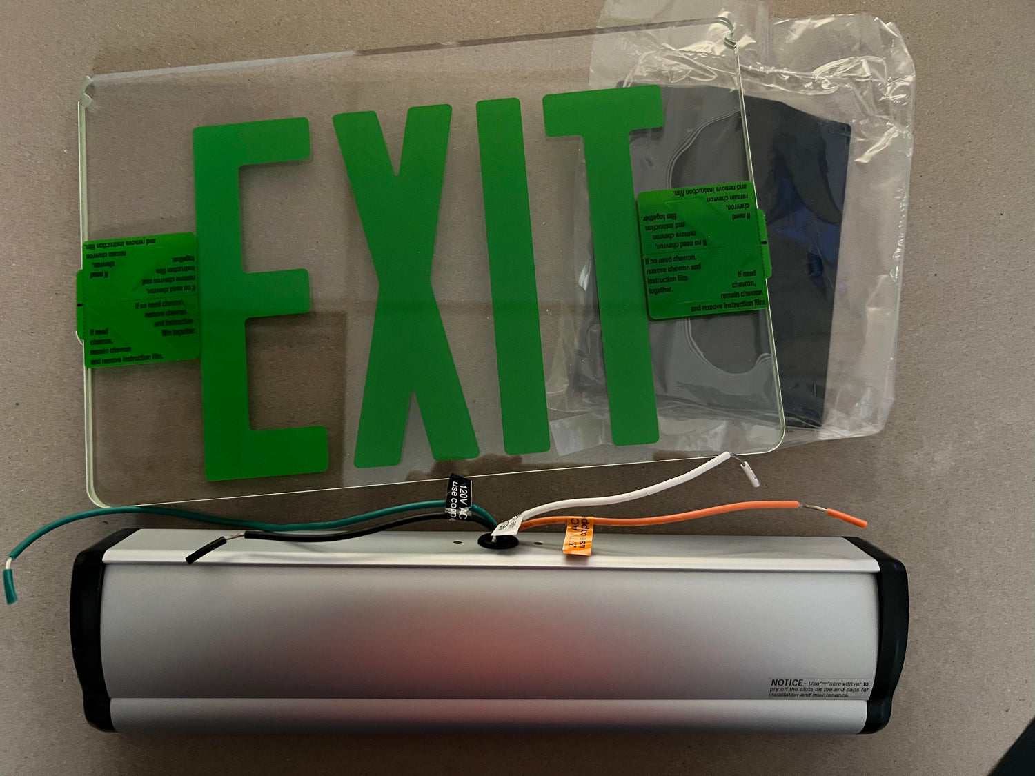 Rotatable LED Edge-Lit Green EXIT Sign