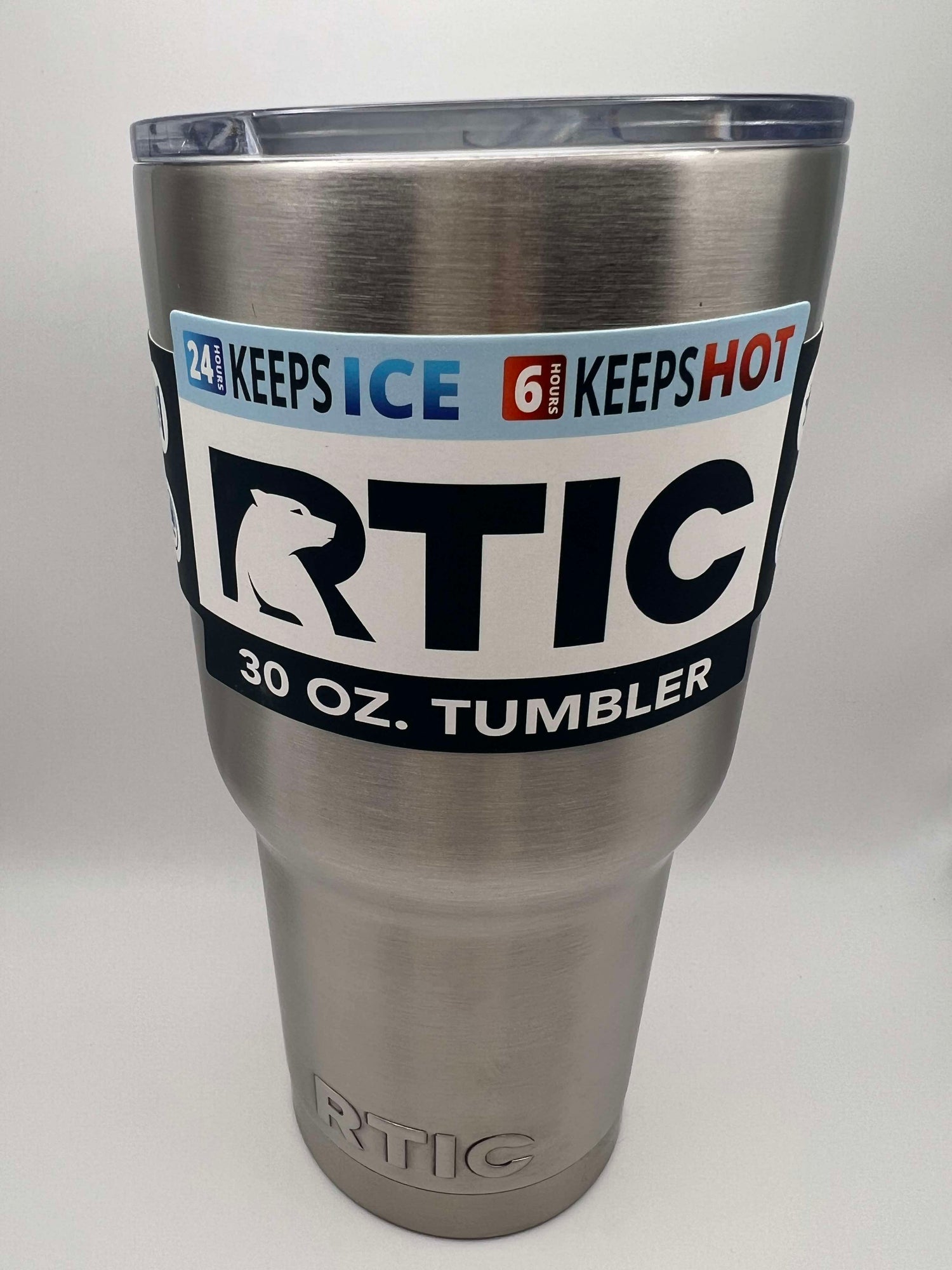 RTIC 30 oz. Silver Tumbler with Lid