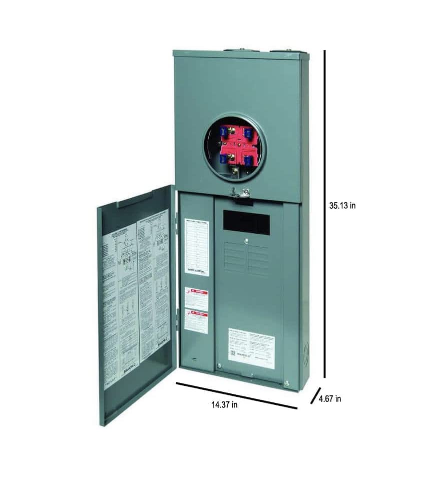 Schneider Electric QC816F200C - 200 Amp, 8 Space Meter Main Combo