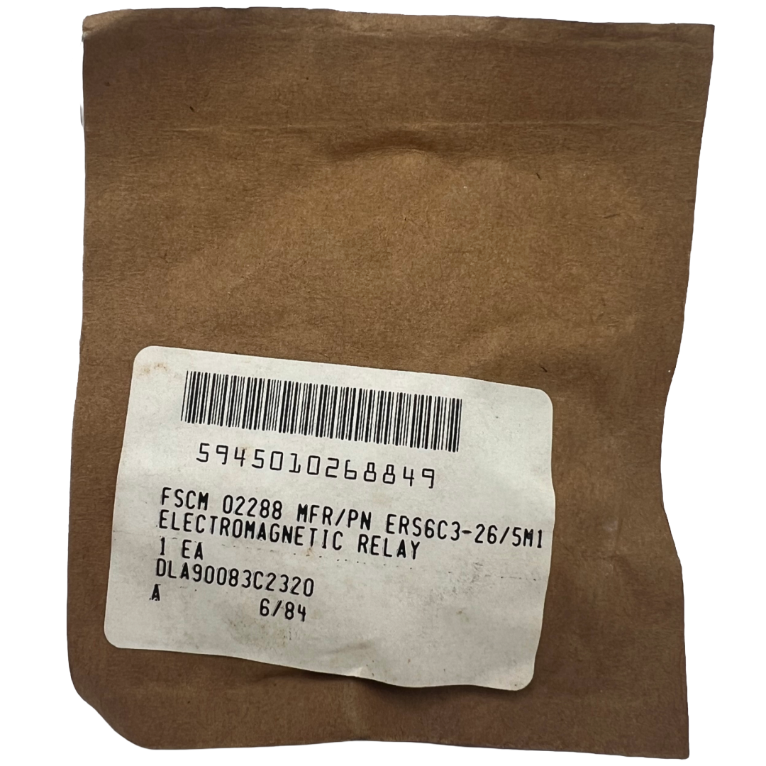 Brown paper bag with a barcode label on a white background