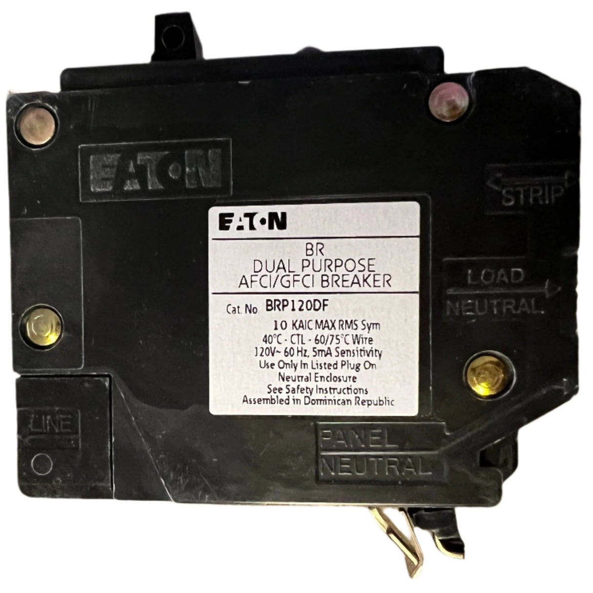 Eaton 20 Amp, 1 Pole Dual Function Circuit Breaker