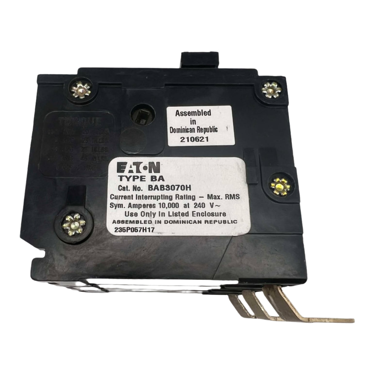 Eaton BAB 70 Amp, 3 Pole Bolt-On Circuit Breaker