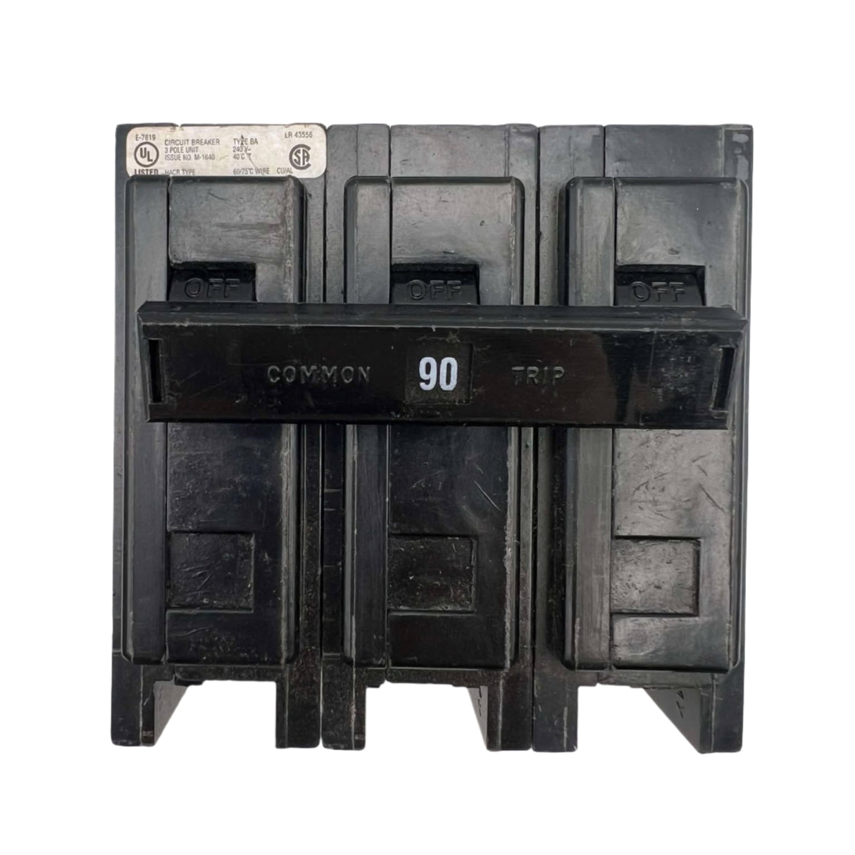 Eaton BAB 90 Amp, 3 Pole Bolt-On Circuit Breaker