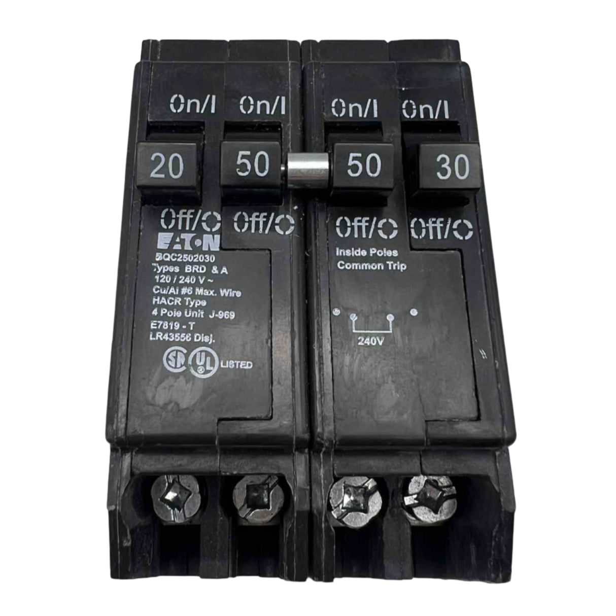 Eaton BQC 20/50/30 Quadplex Circuit Breaker