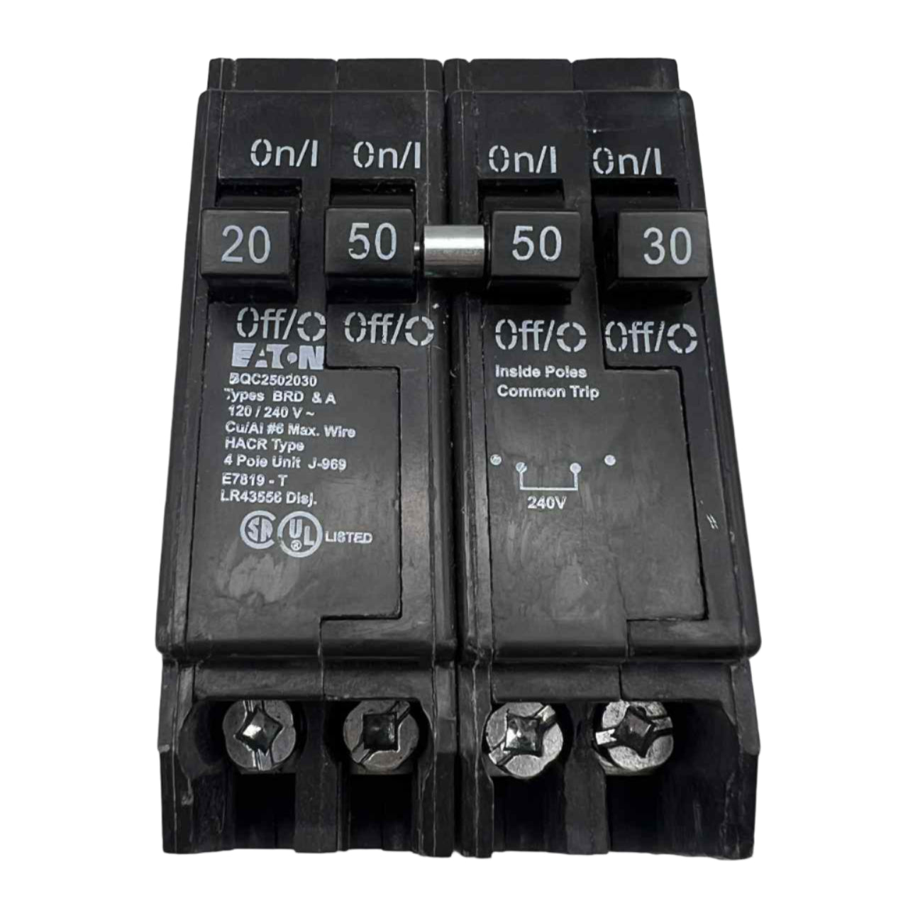 Eaton BQC 20/50/30 Quadplex Circuit Breaker