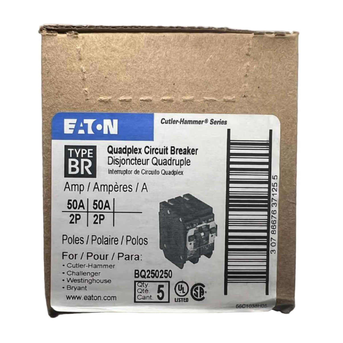Eaton BQ 50 Amp Quad Circuit Breaker