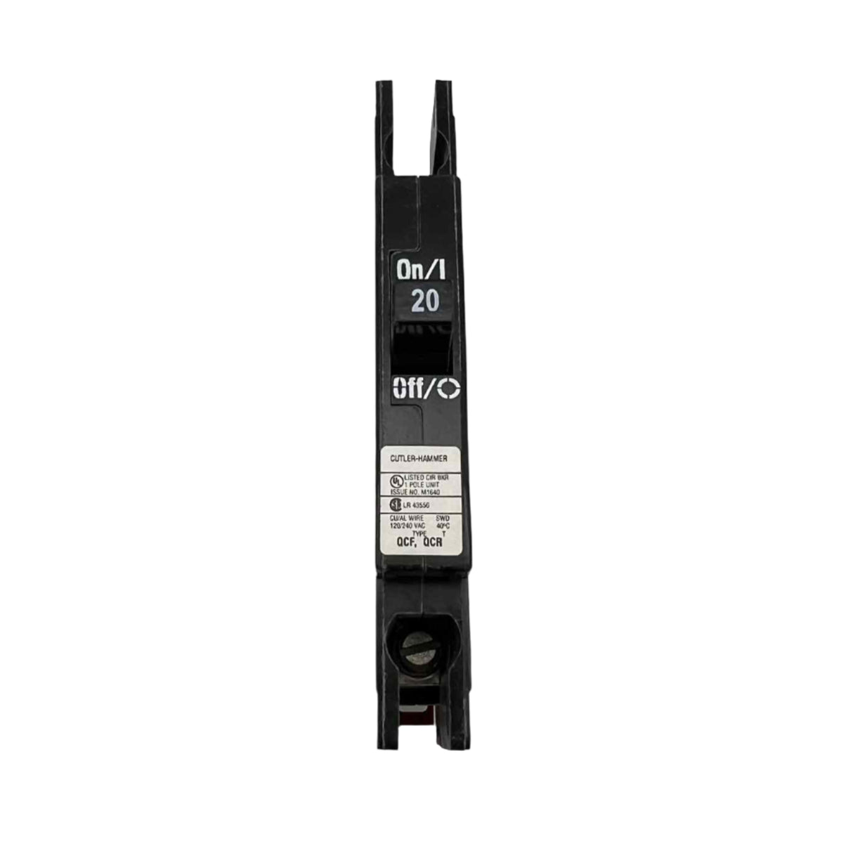 Eaton QCR 20 Amp, 1 Pole Quicklag Industrial Circuit Breaker