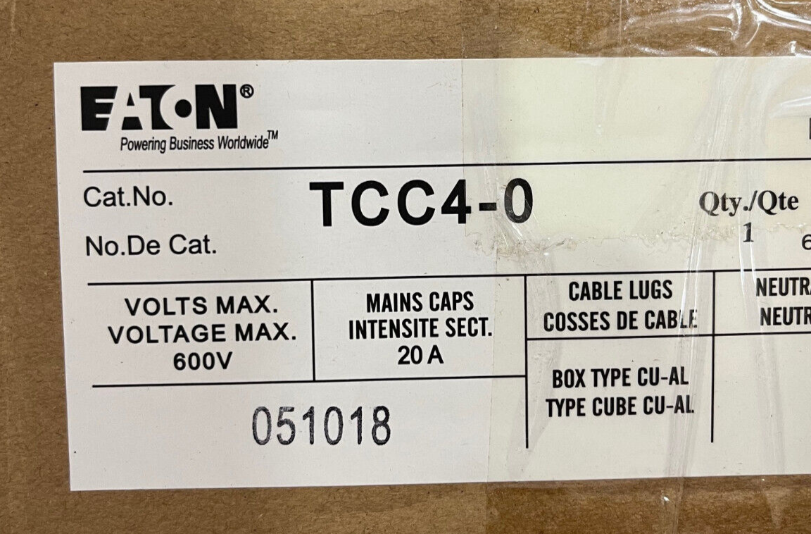 Eaton TCC4-0 - Left Side 125 Amp Meter Jaw Automatic Bypass Block