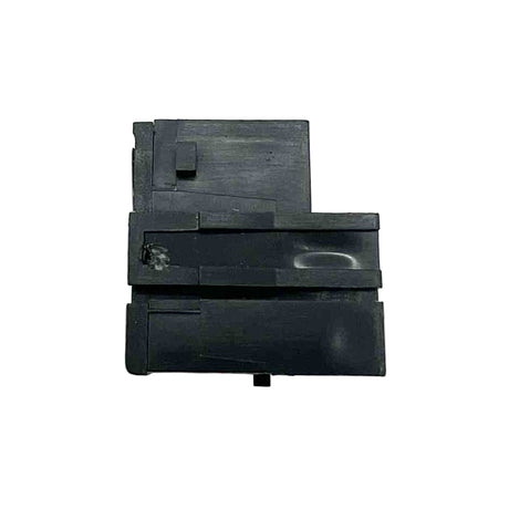 black rating plug on a white background