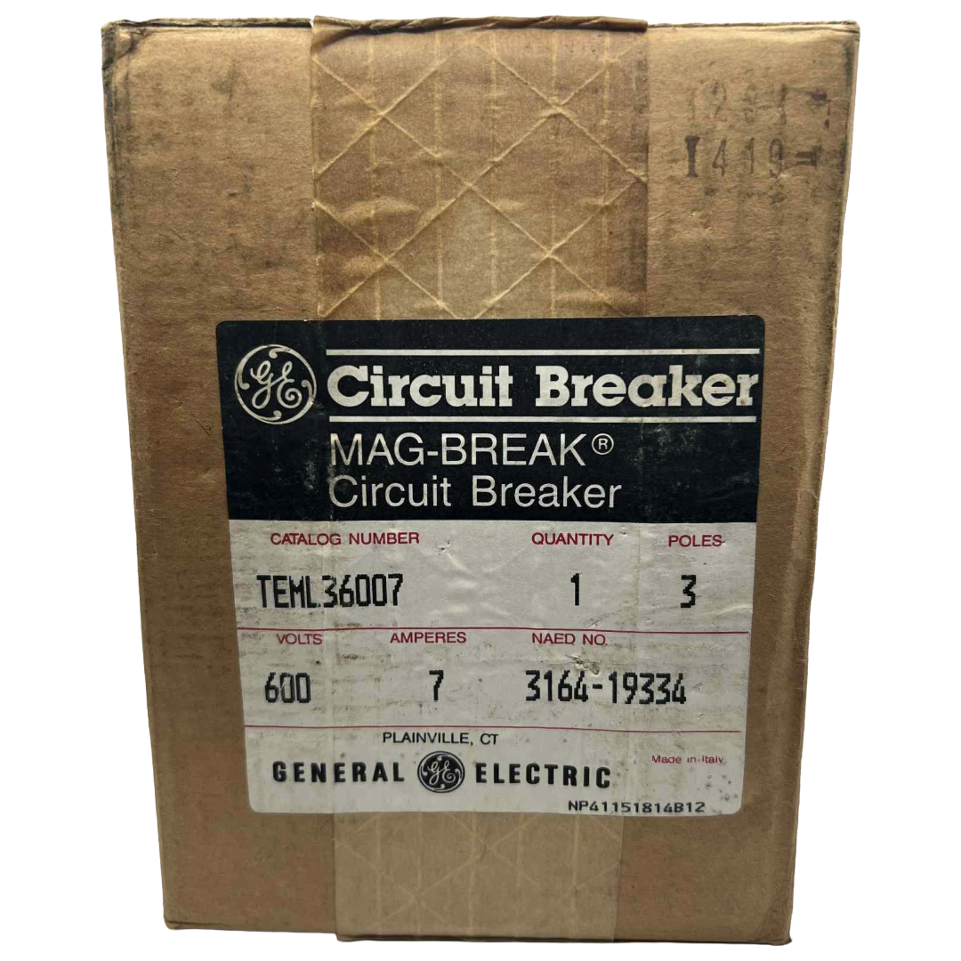 GE TEML 3 Pole, 7 Amp MAG-BREAK Circuit Breaker