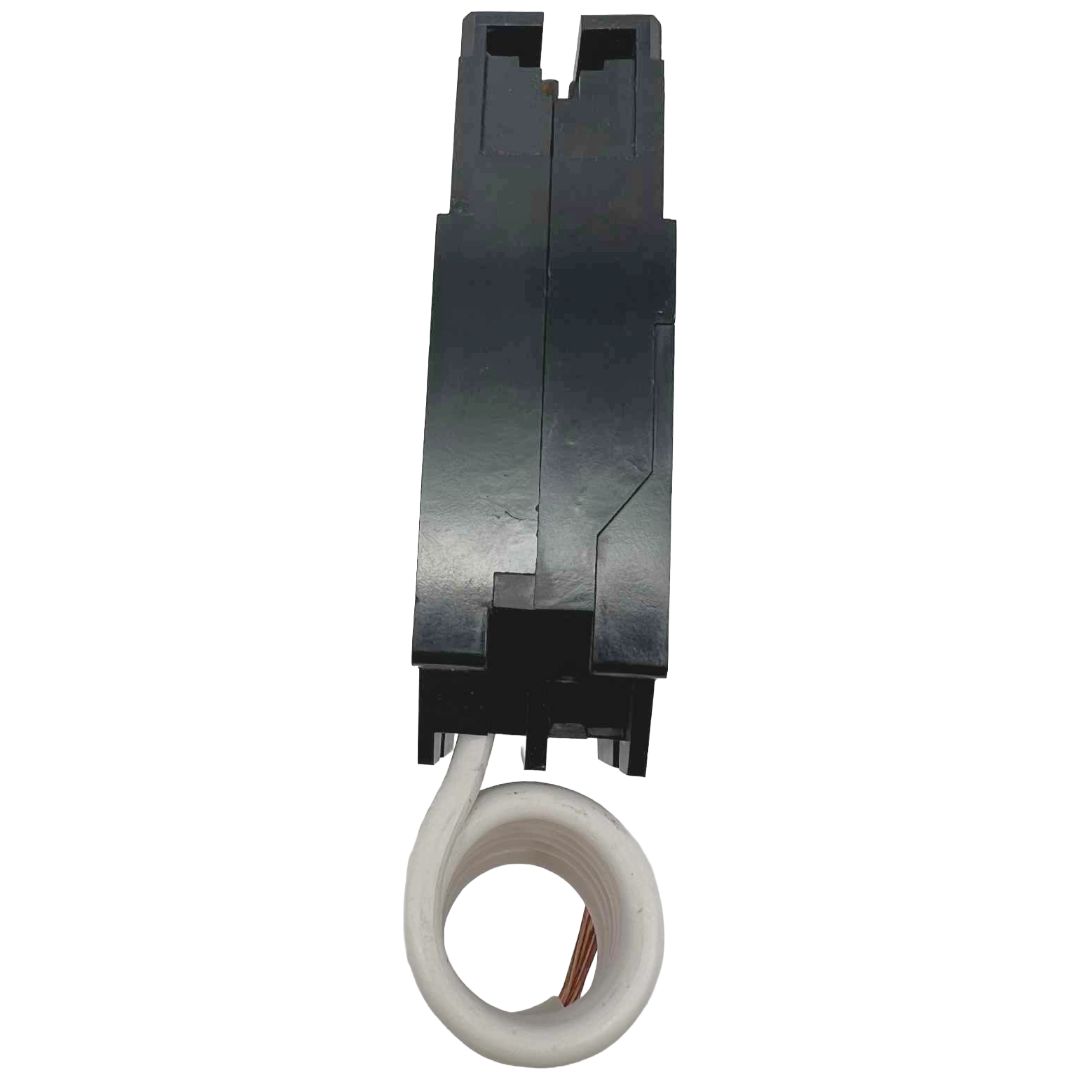 Electrical component with a white coil on a white background