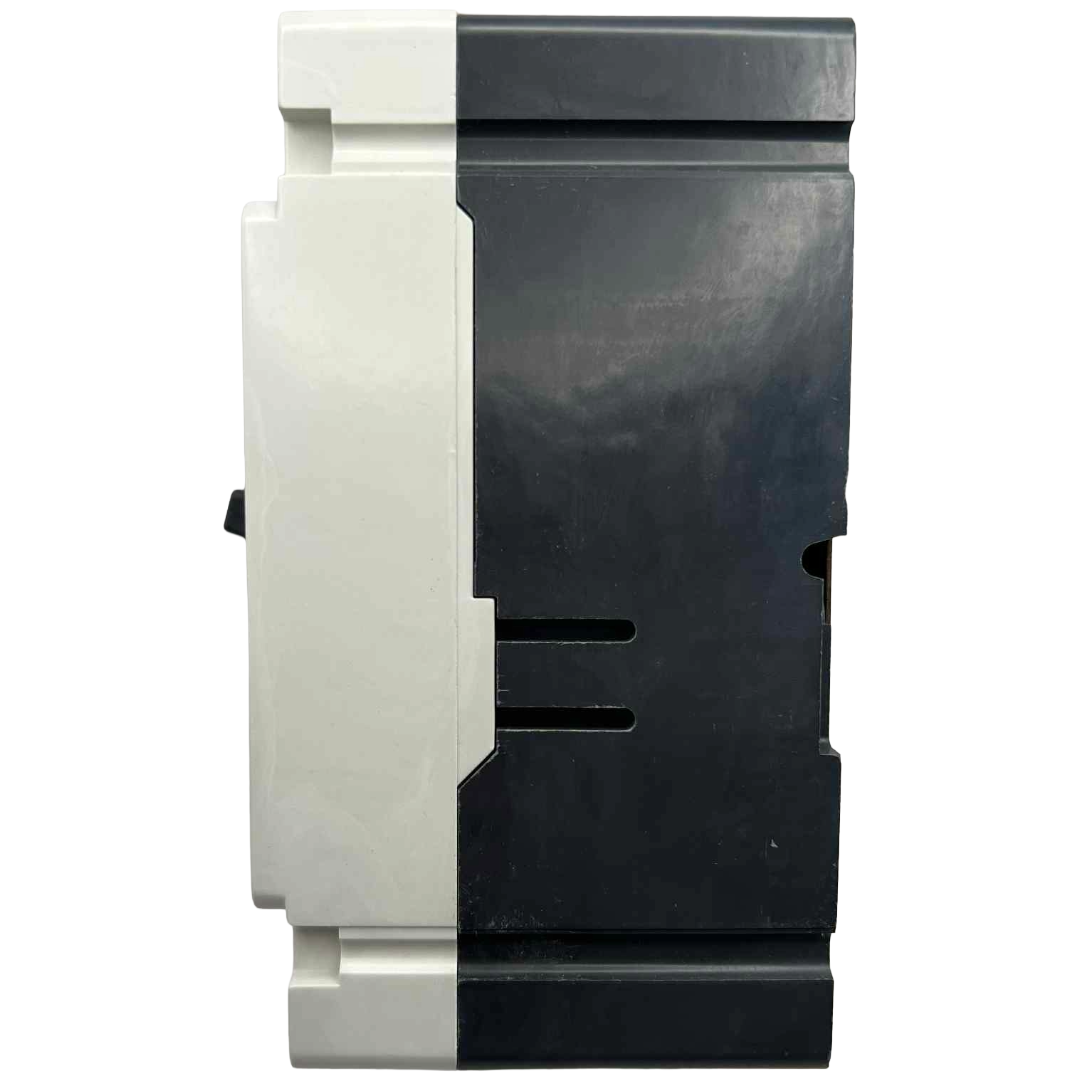 Black and white electrical switch on a white background