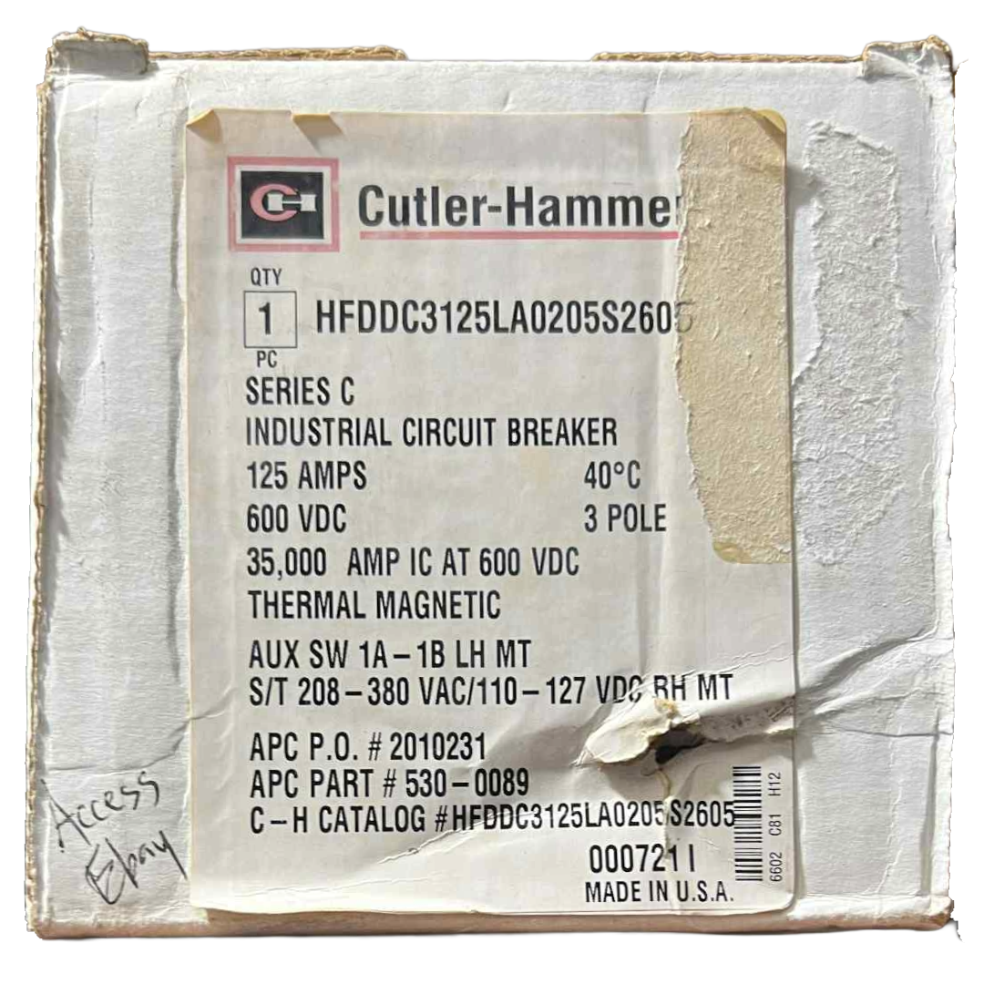 Cutler-Hammer industrial circuit breaker packaging with label