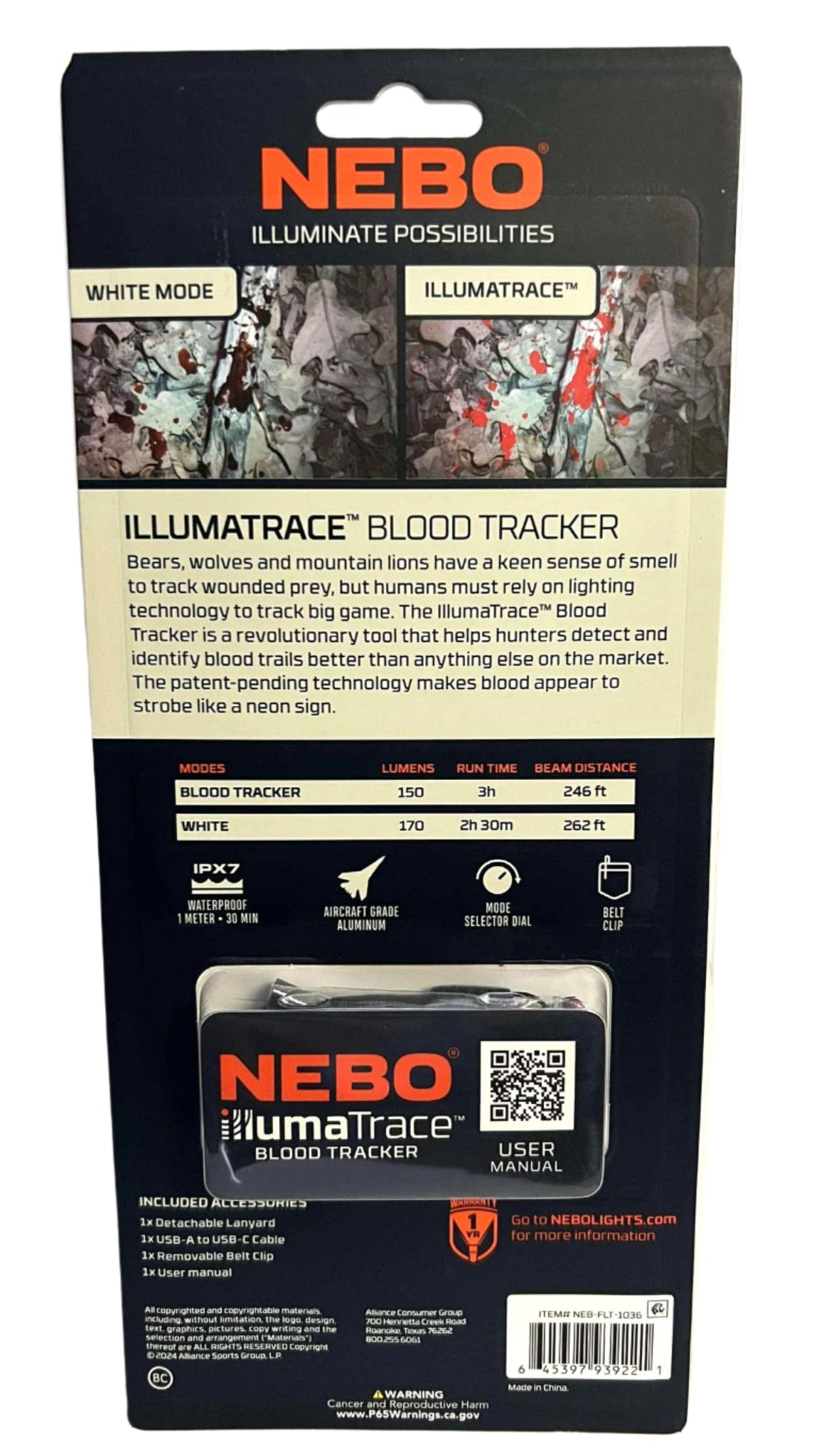 Nebo ILLUMATRACE™ Blood Tracker Flashlight