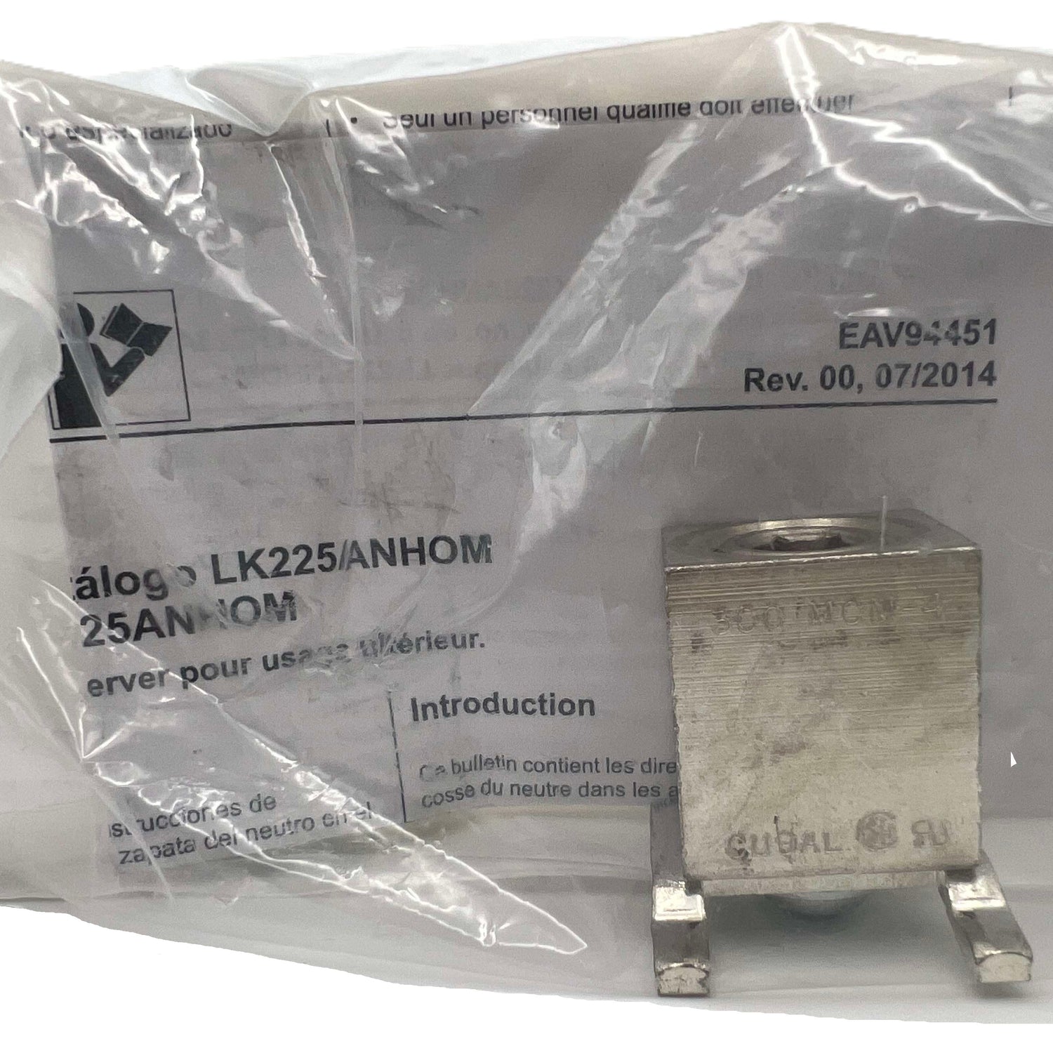 Square D LK225ANHOM- Neutral Lug Kit