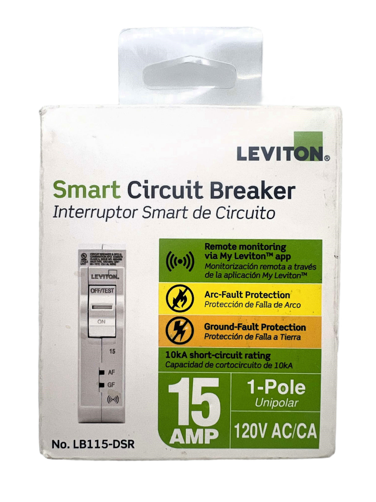 Leviton LB115-DS - 15 Amp Smart Dual Function Circuit Breaker