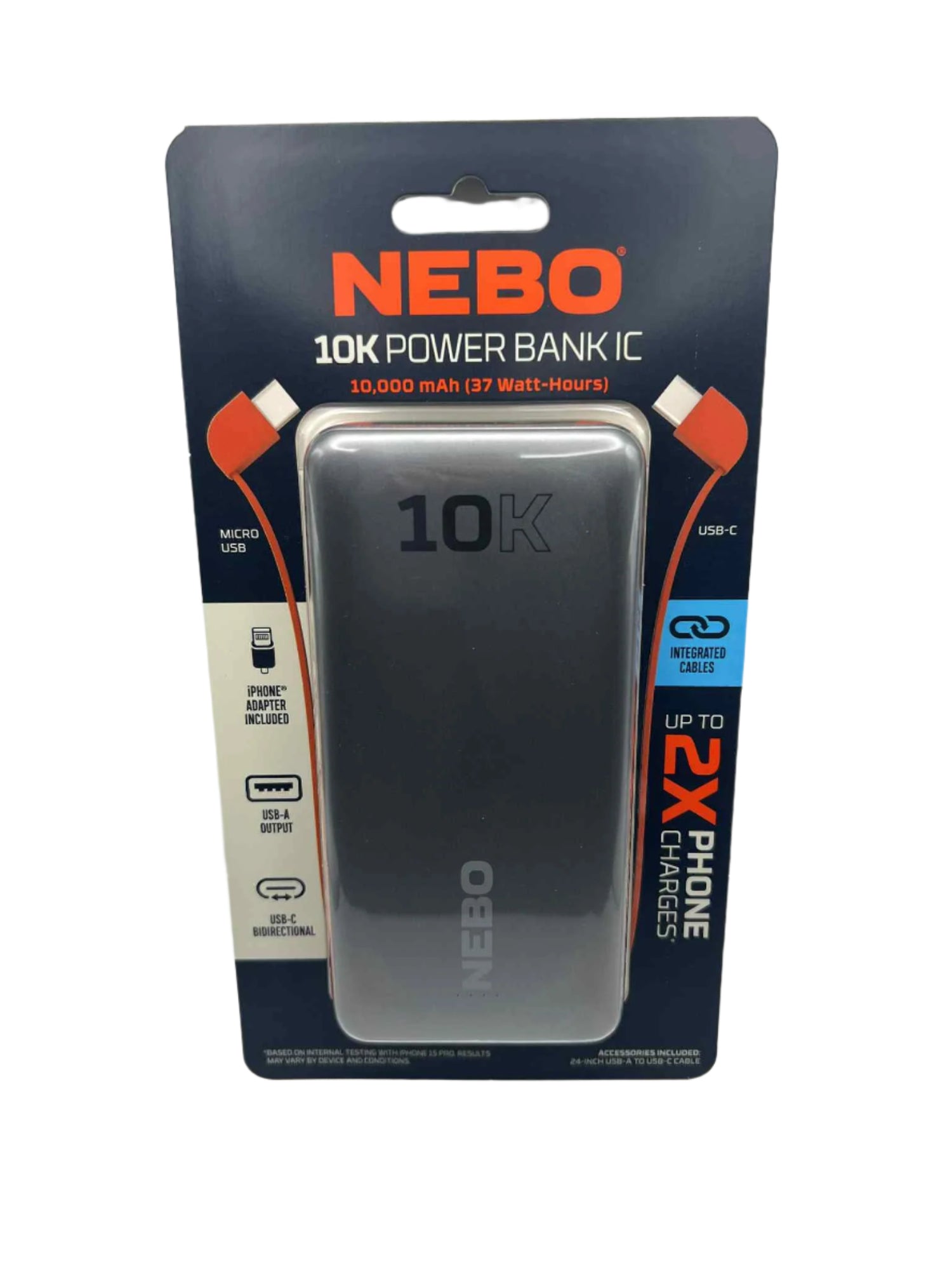 NEBO 10K Power Bank IC - Charge 2 Devices at Once