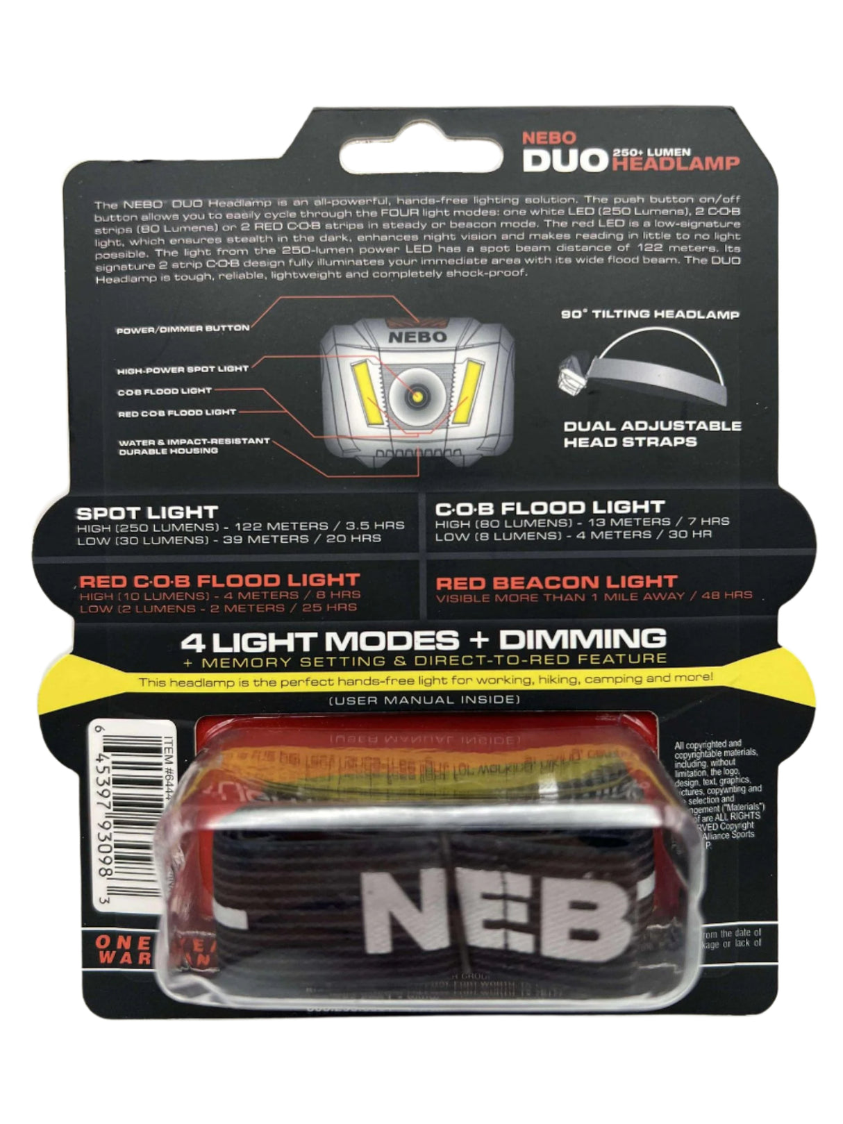 Nebo Duo 250 Lumen Headlamp