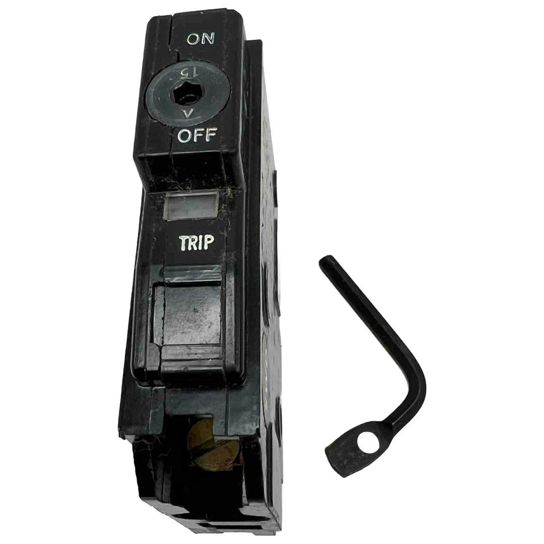 Square D 15 Amp Key Operator Circuit Breaker