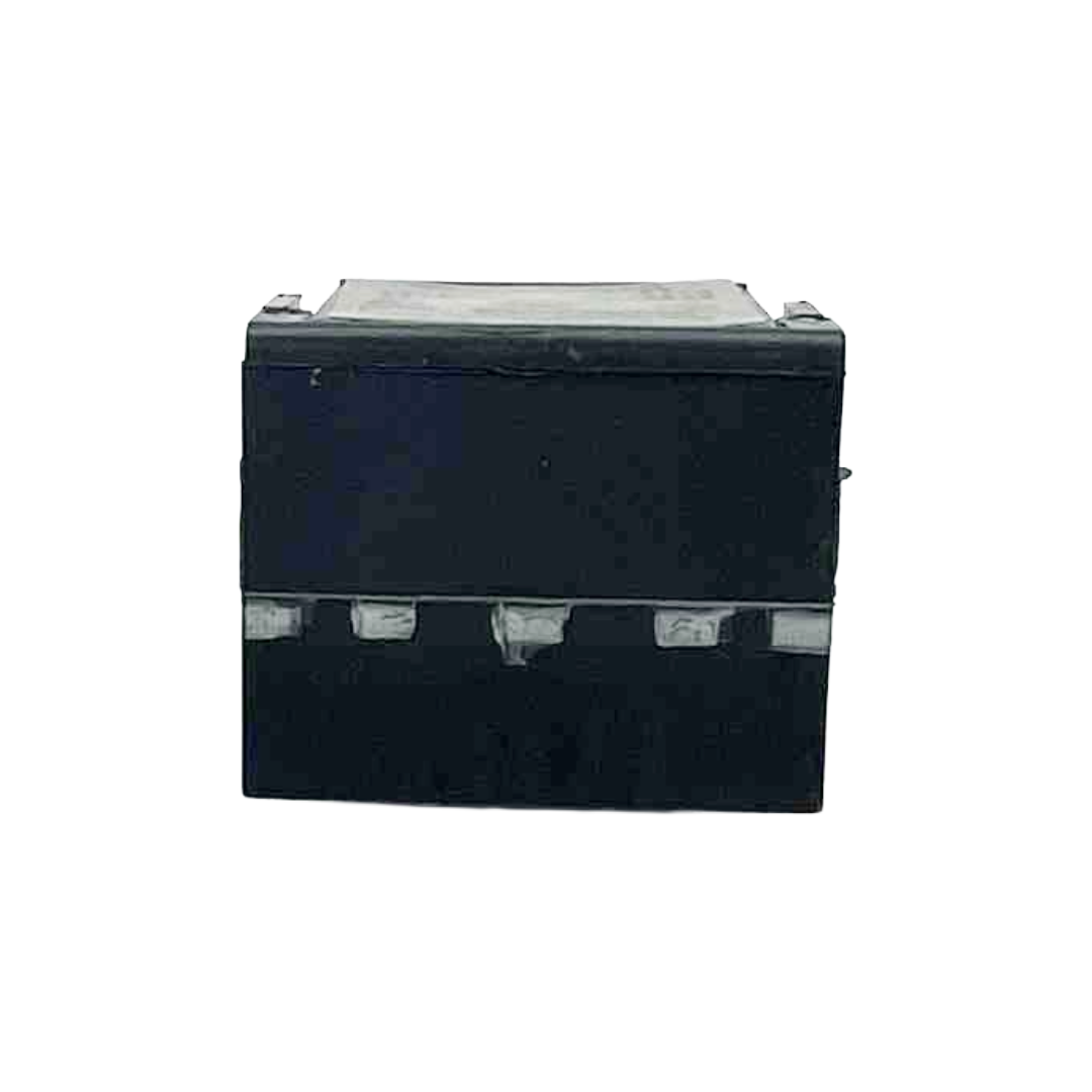 Black rectangular battery on a white background