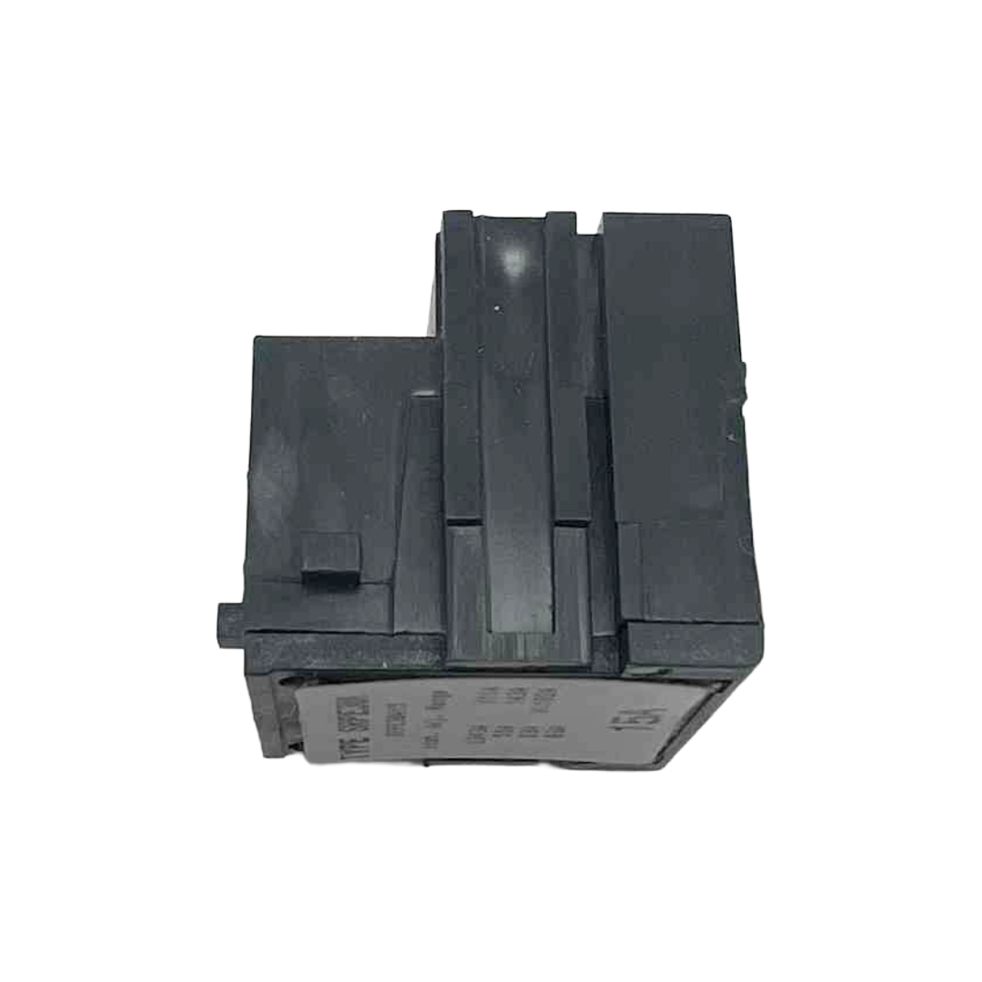 Stack of black rectangular objects on a white background