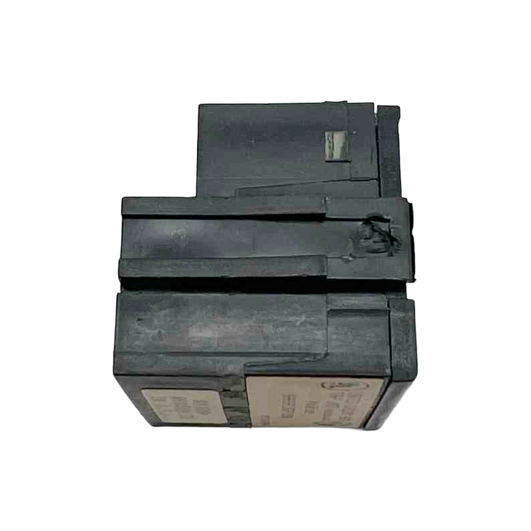 Set of black rectangular batteries on a white background