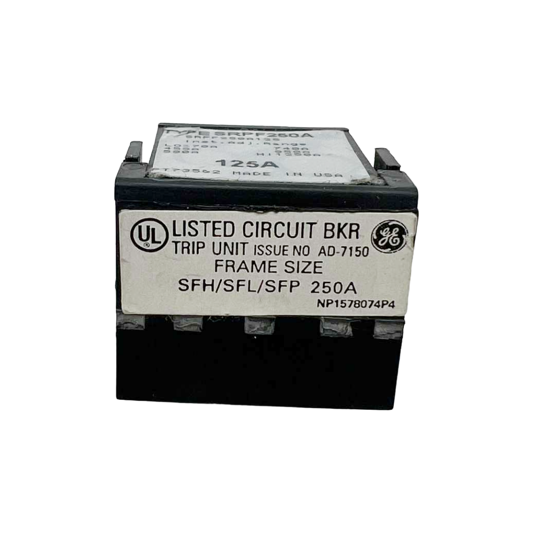 Electrical circuit breaker with UL listing on a white background