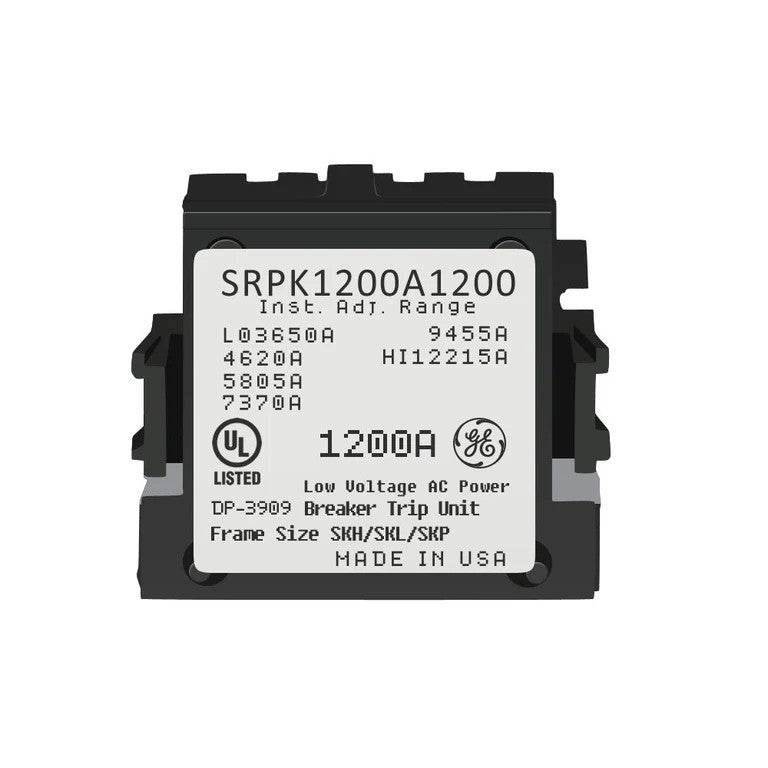 Electrical component with label on a white background