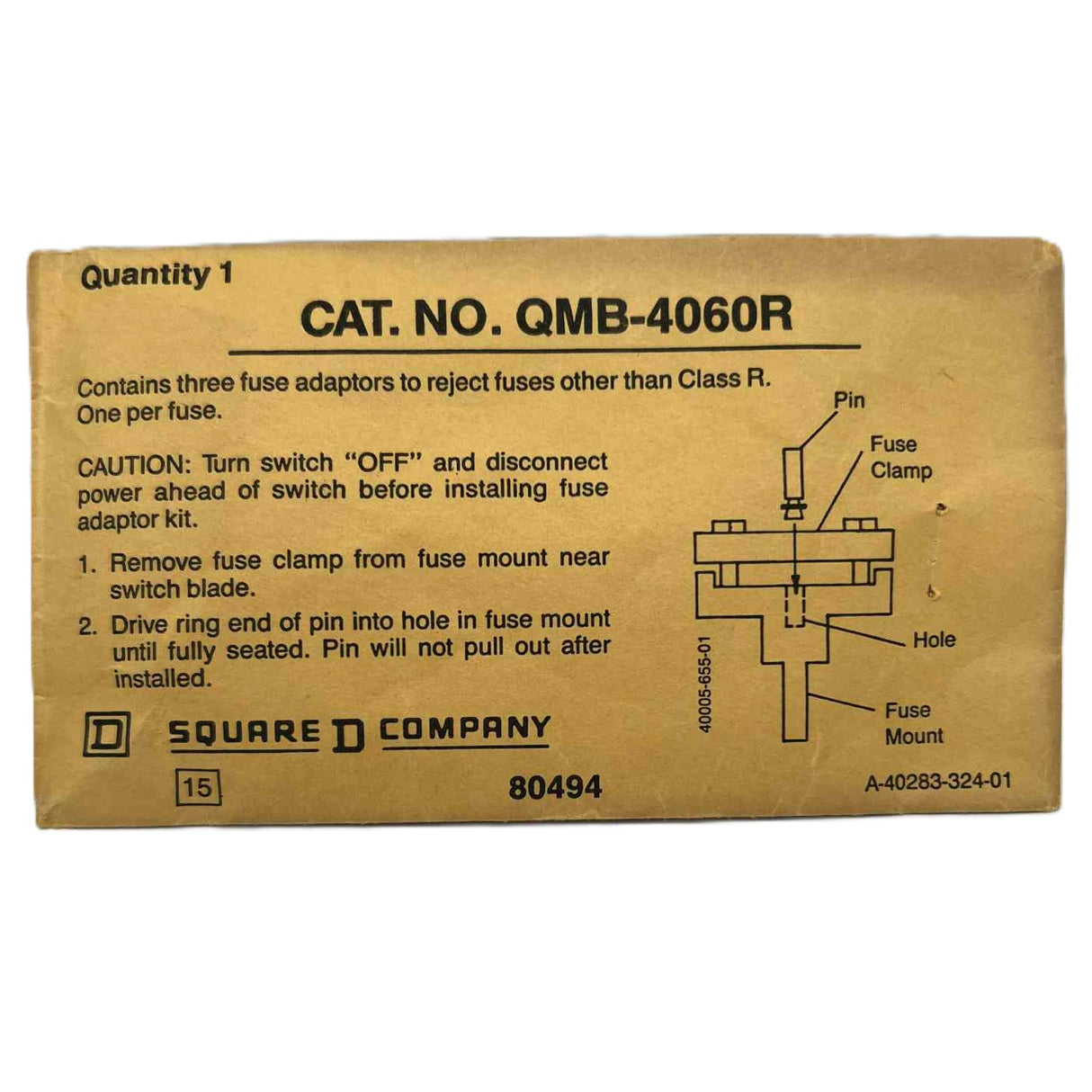 Schneider Electric QMB Class R 400 Amp Fuse Kit