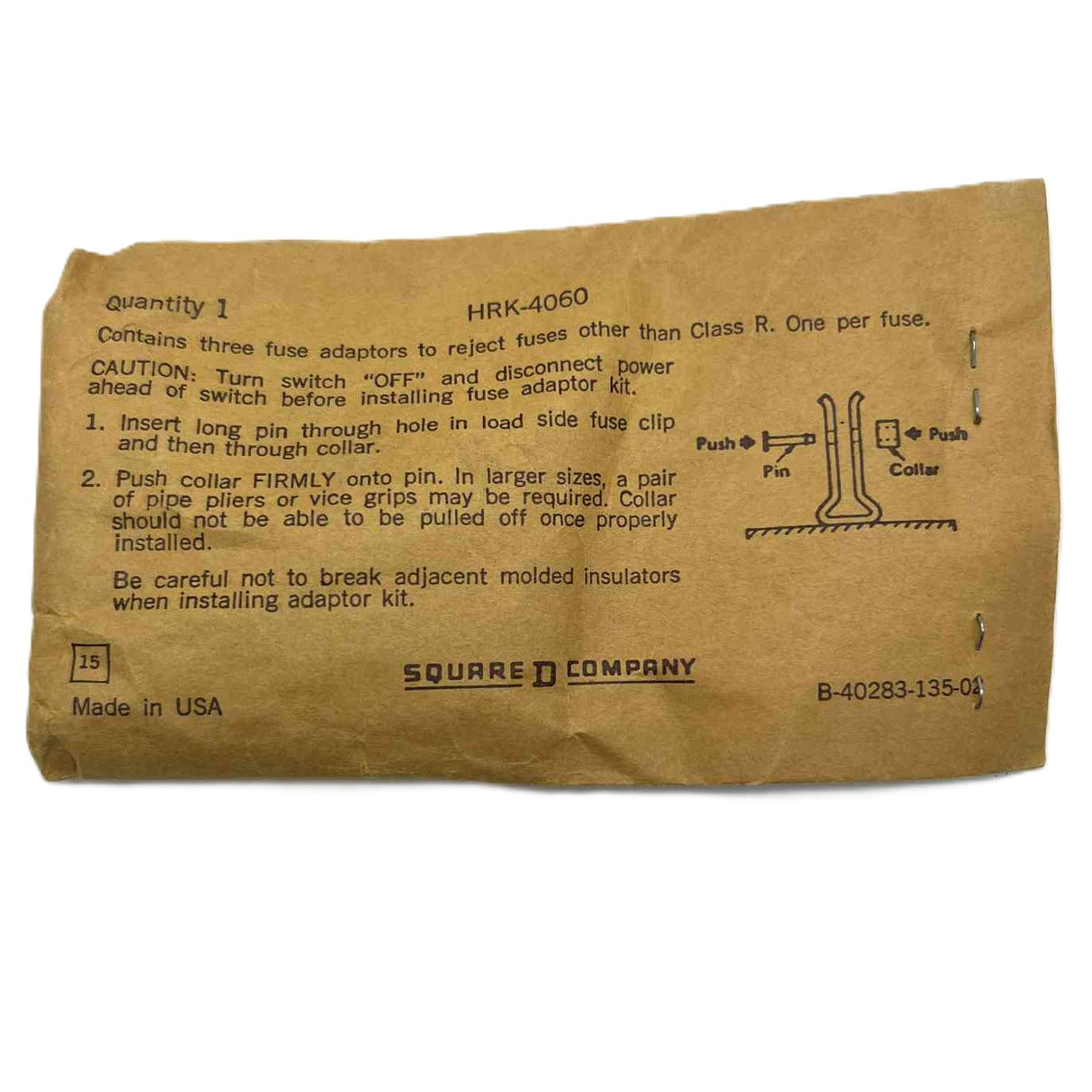 Schneider Electric HRK Type R, 400-600 Amp Fuse Rejection Kit