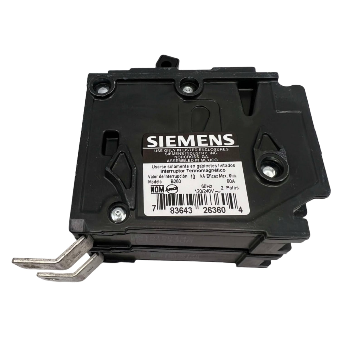 Siemens Type BL 60 Amp Bolt-On Circuit Breaker