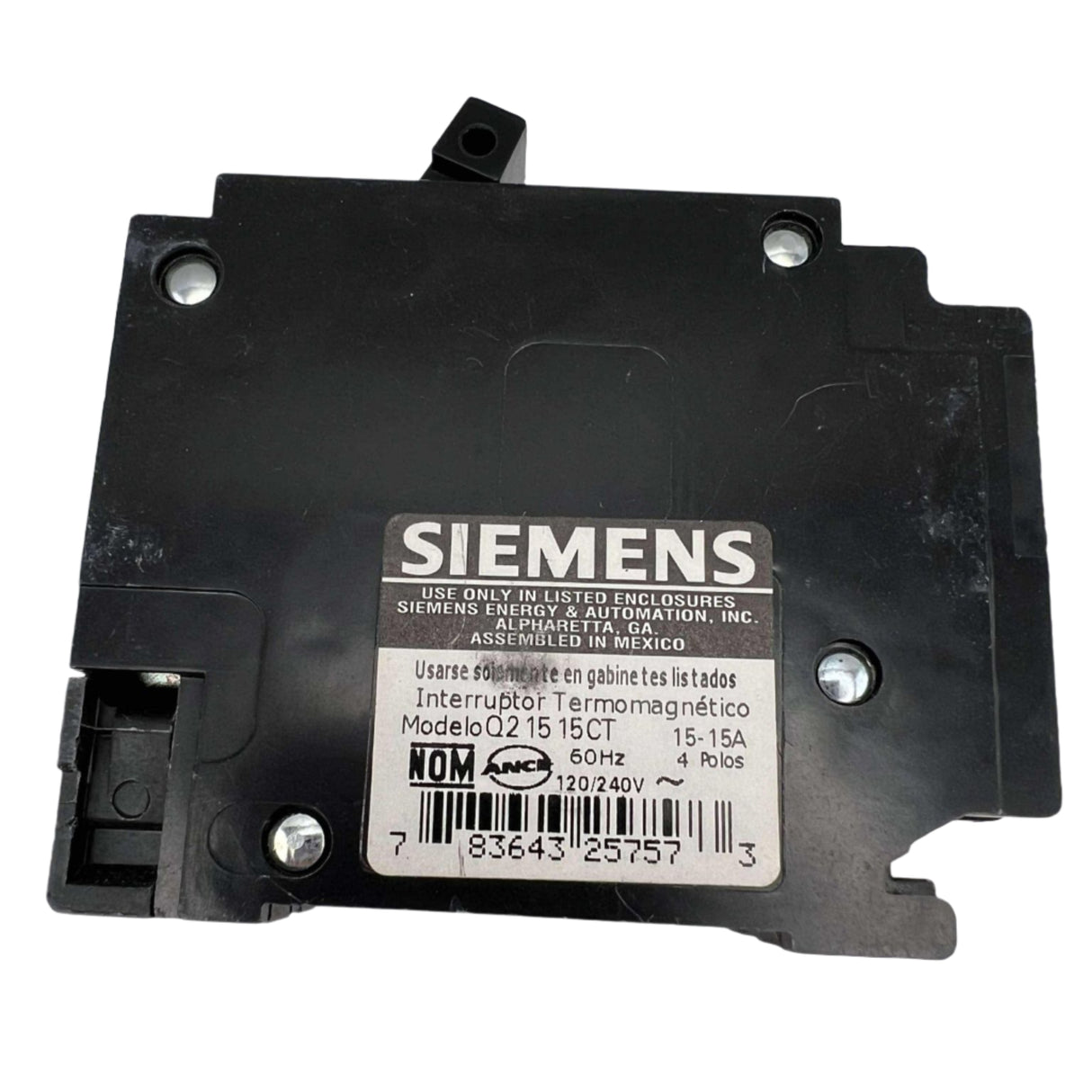 Siemens Q 15 Amp CT Triplex Circuit Breaker