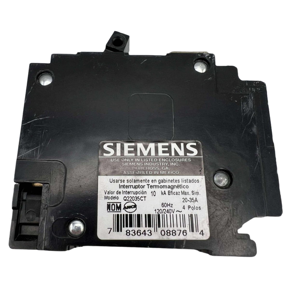 Siemens Q 20 and 35 Amp CT Triplex Circuit Breaker