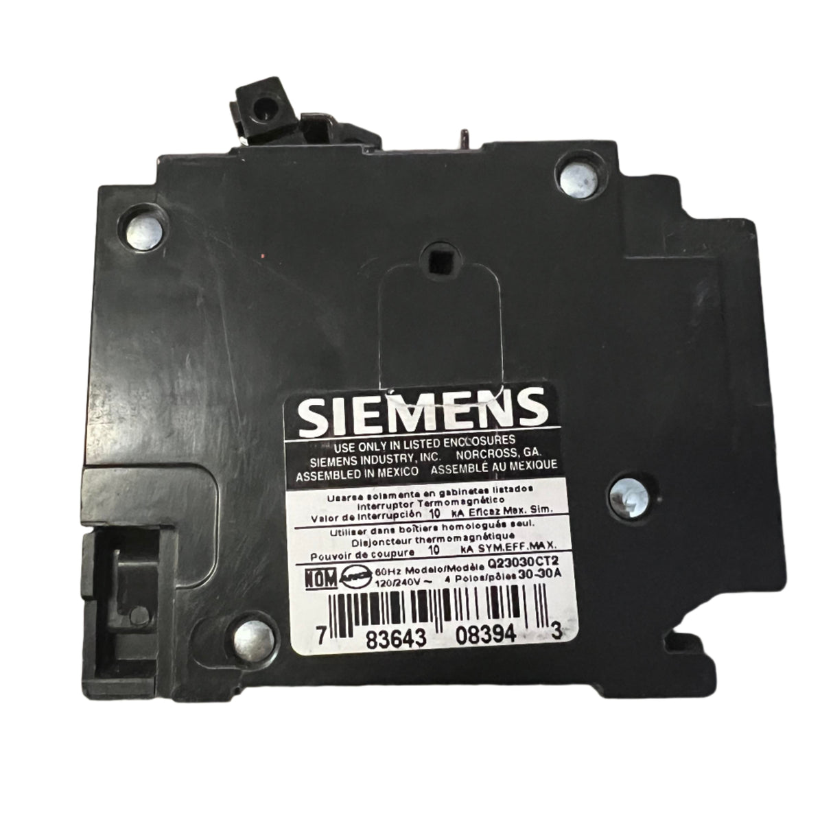 Siemens Q 30 Amp CT2 Quad Circuit Breaker