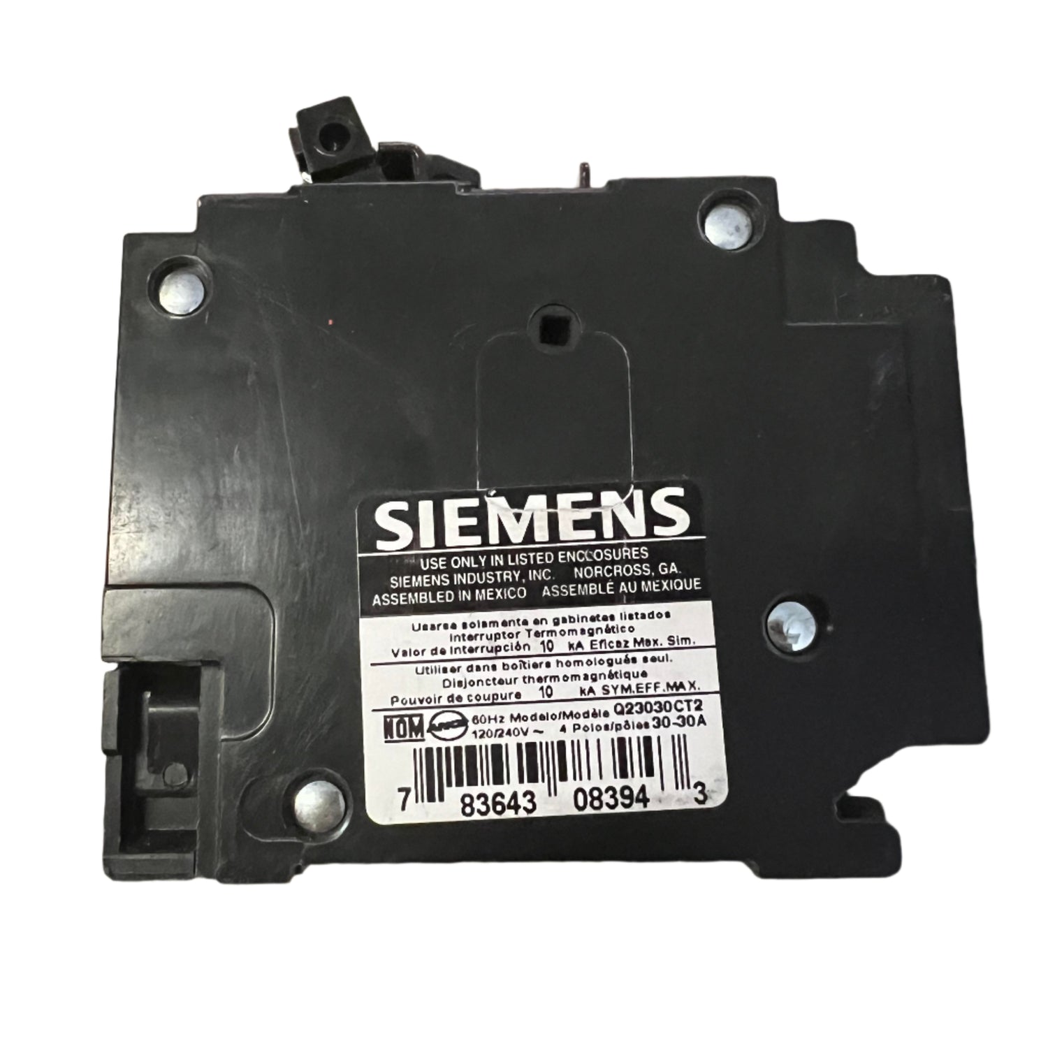 Siemens Q 30 Amp CT2 Quad Circuit Breaker
