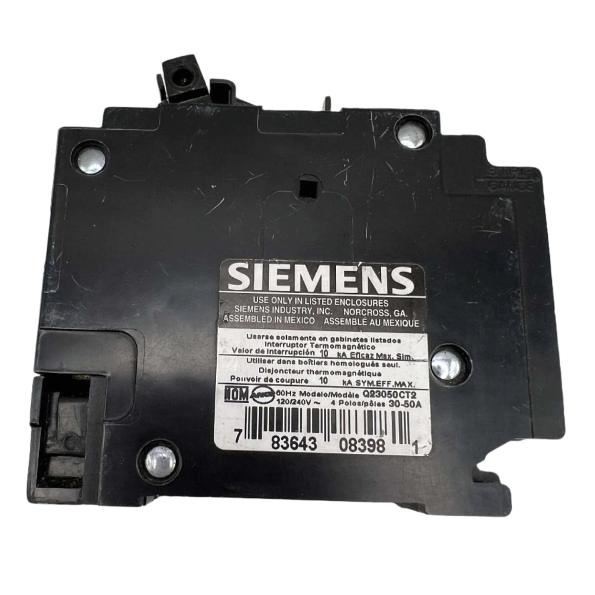Siemens Q 30 & 50 Amp CT2 Quad Circuit Breaker