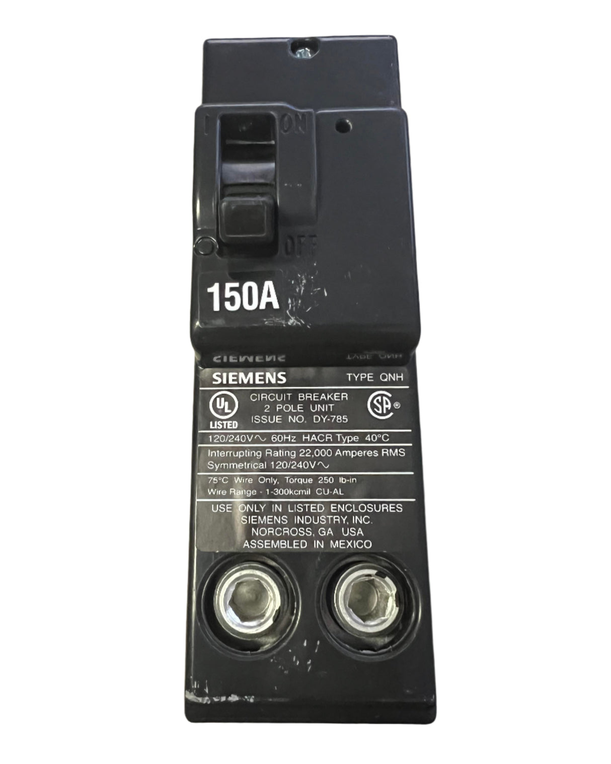 Siemens QNH 150 Amp Circuit Breaker