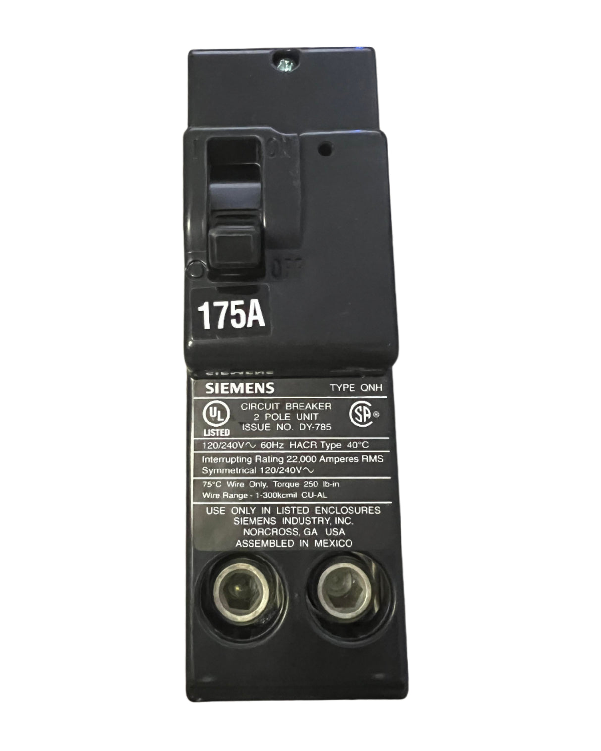 Siemens QNH 175 Amp Circuit Breaker