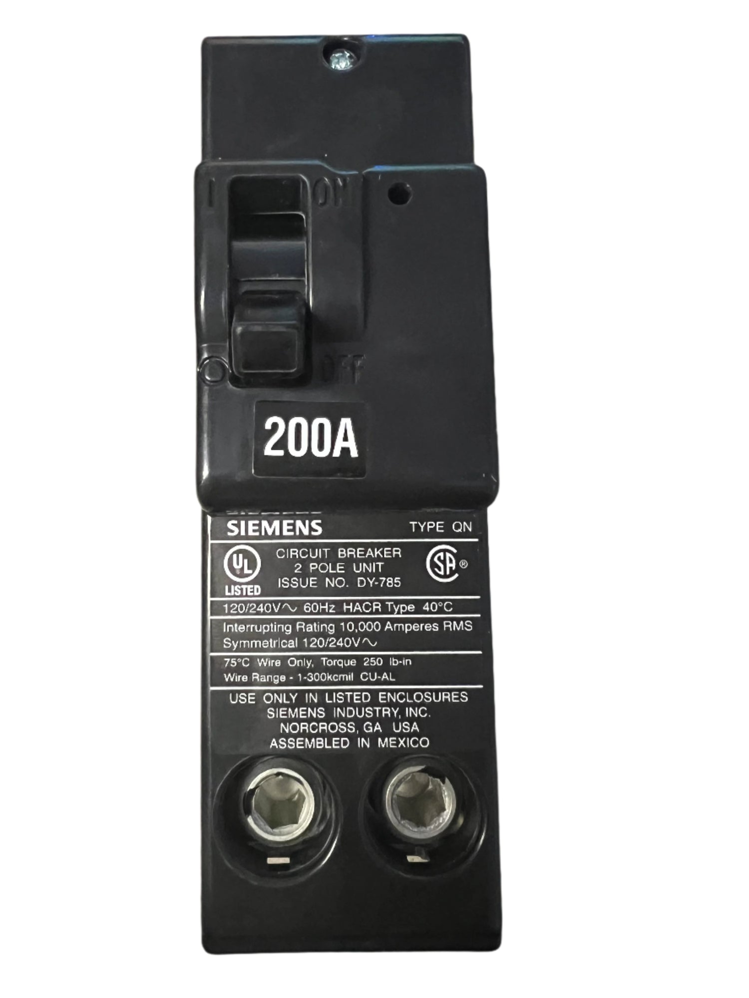 Siemens QN 200 Amp Circuit Breaker