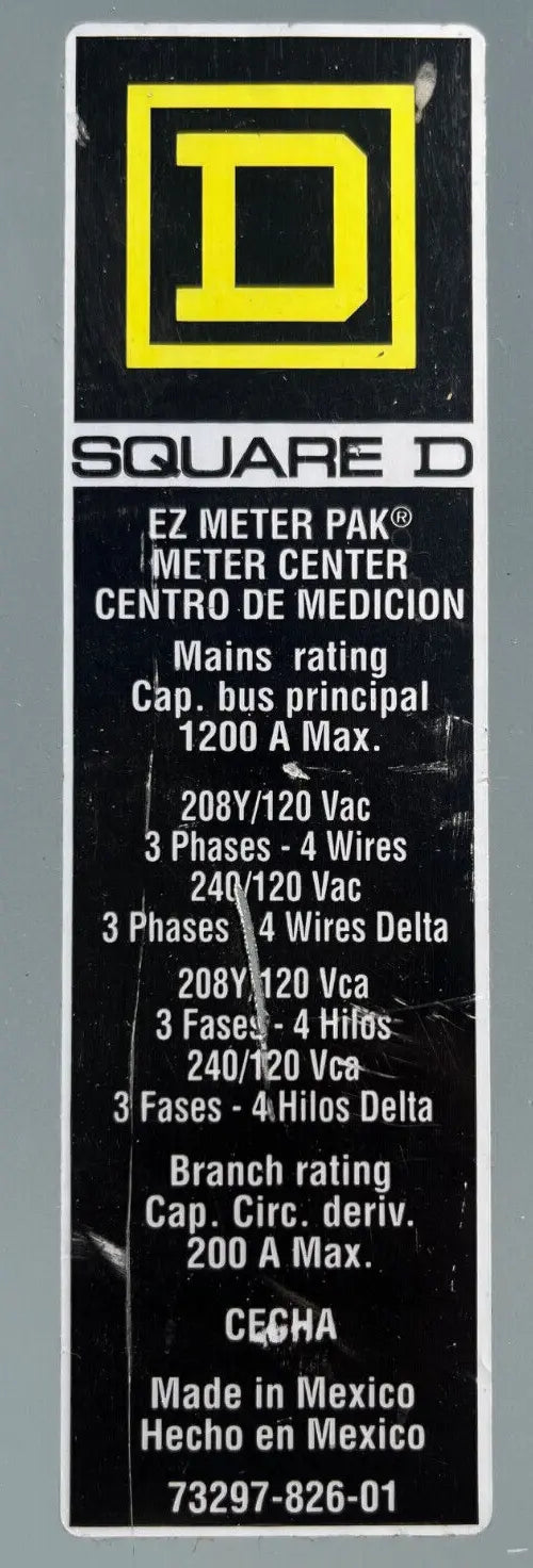 Square D EZ Meter Pak Breaker Bus Kit - EZPAKBB