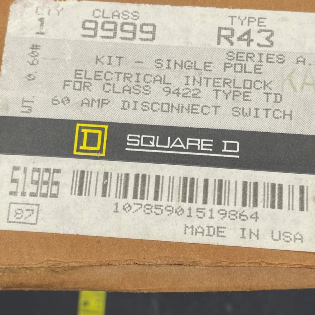 Square D Electrical Interlock Kit for 60 Amp Disconnect Switch