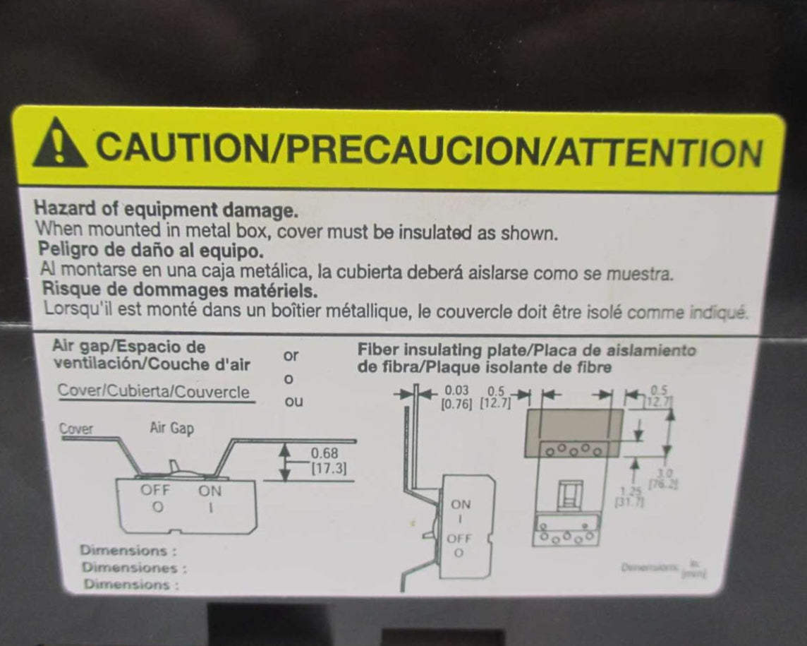 Square D FAL 3 Pole, 50 Amp Feed-Thru Circuit Breaker