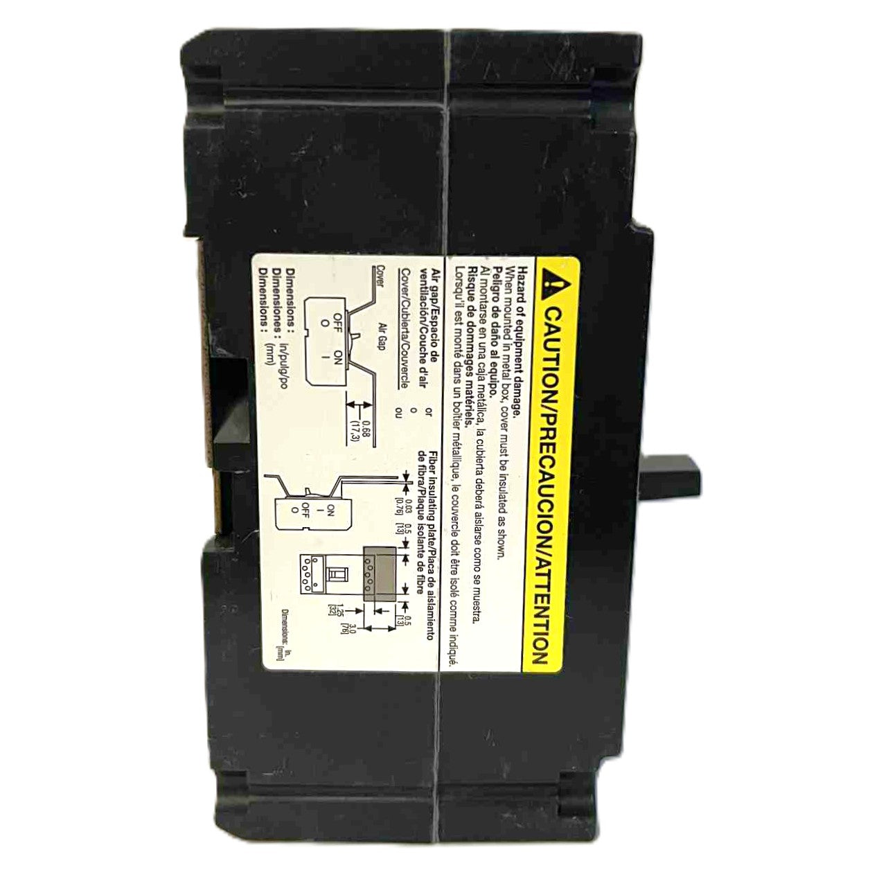Square D FAL 3 Pole, 15 Amp Feed-Thru Circuit Breaker