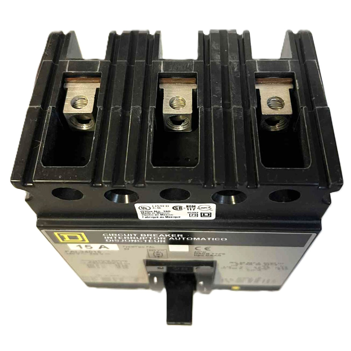 Square D FAL 3 Pole, 15 Amp Feed-Thru Circuit Breaker