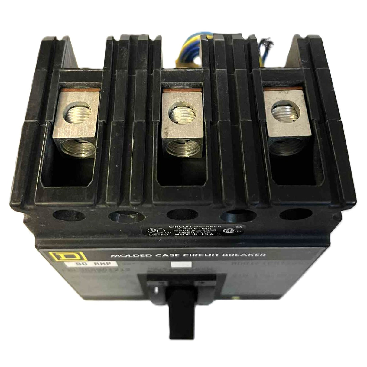 Square D FAL 3 Pole, 90 Amp, 600 Volt Breaker with Aux Switch