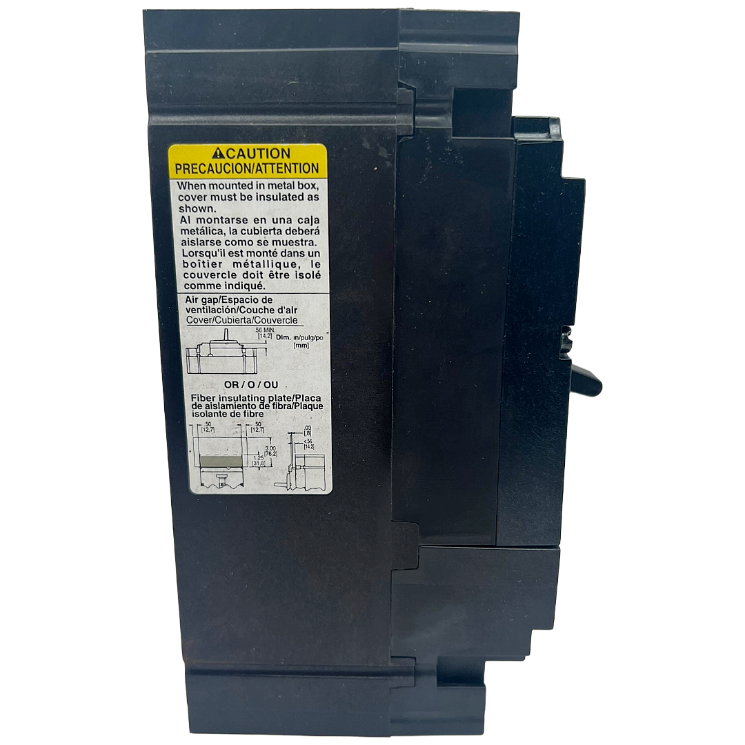 Square D HDL 3 Pole, 125 Amp PowerPact Shunt Trip Circuit Breaker with Aux Switch